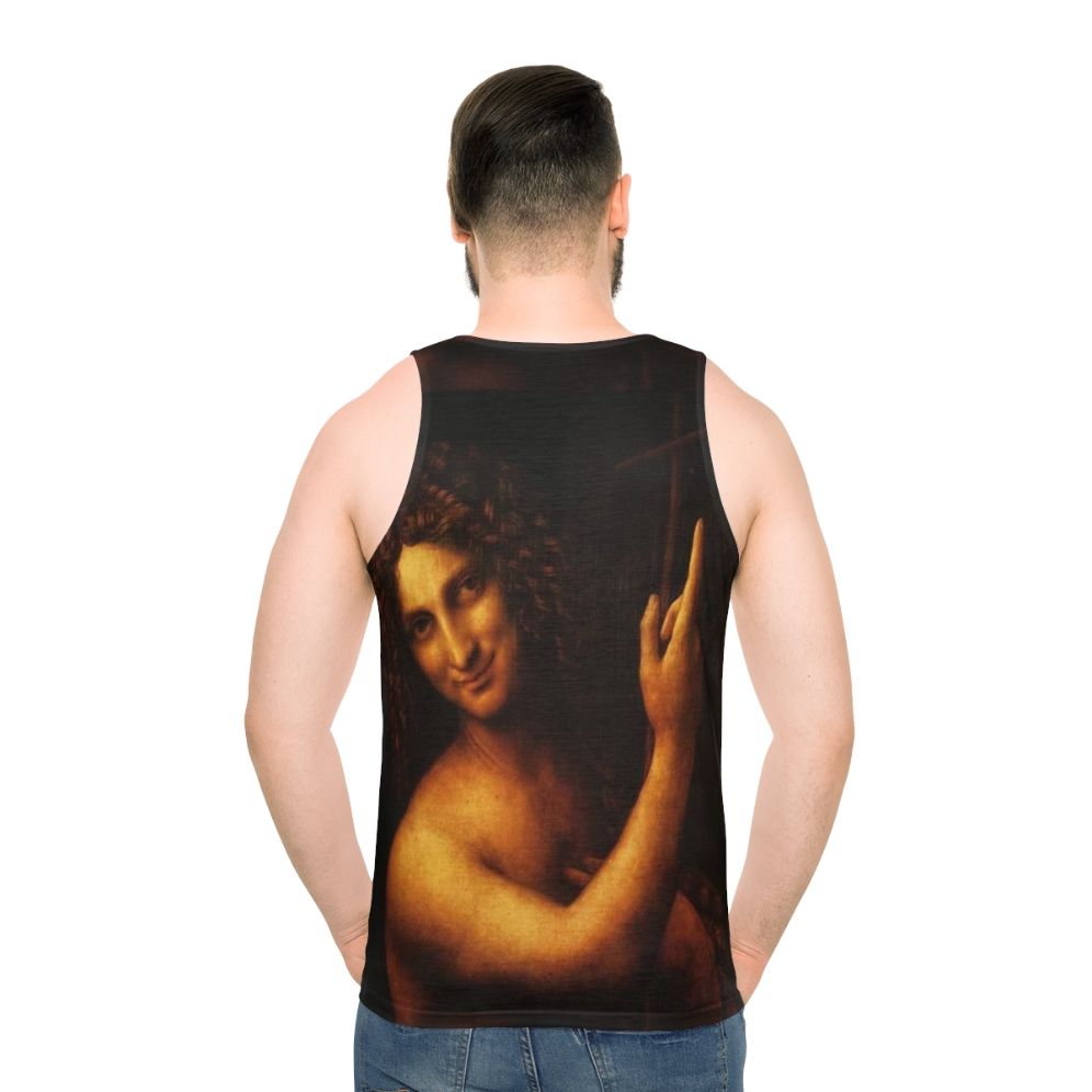 Leonardo da Vinci's St John Baptist Unisex Tank Top - men back