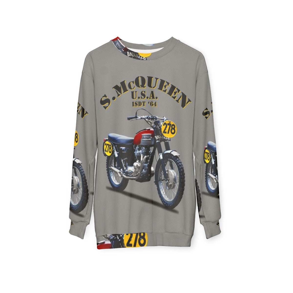 Classic Isdt Motorcycle 1964 Sweatshirt - hanging