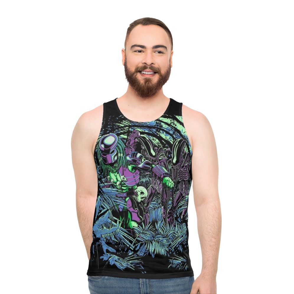 Neon Jungle Alien vs Predator Unisex Tank Top - men