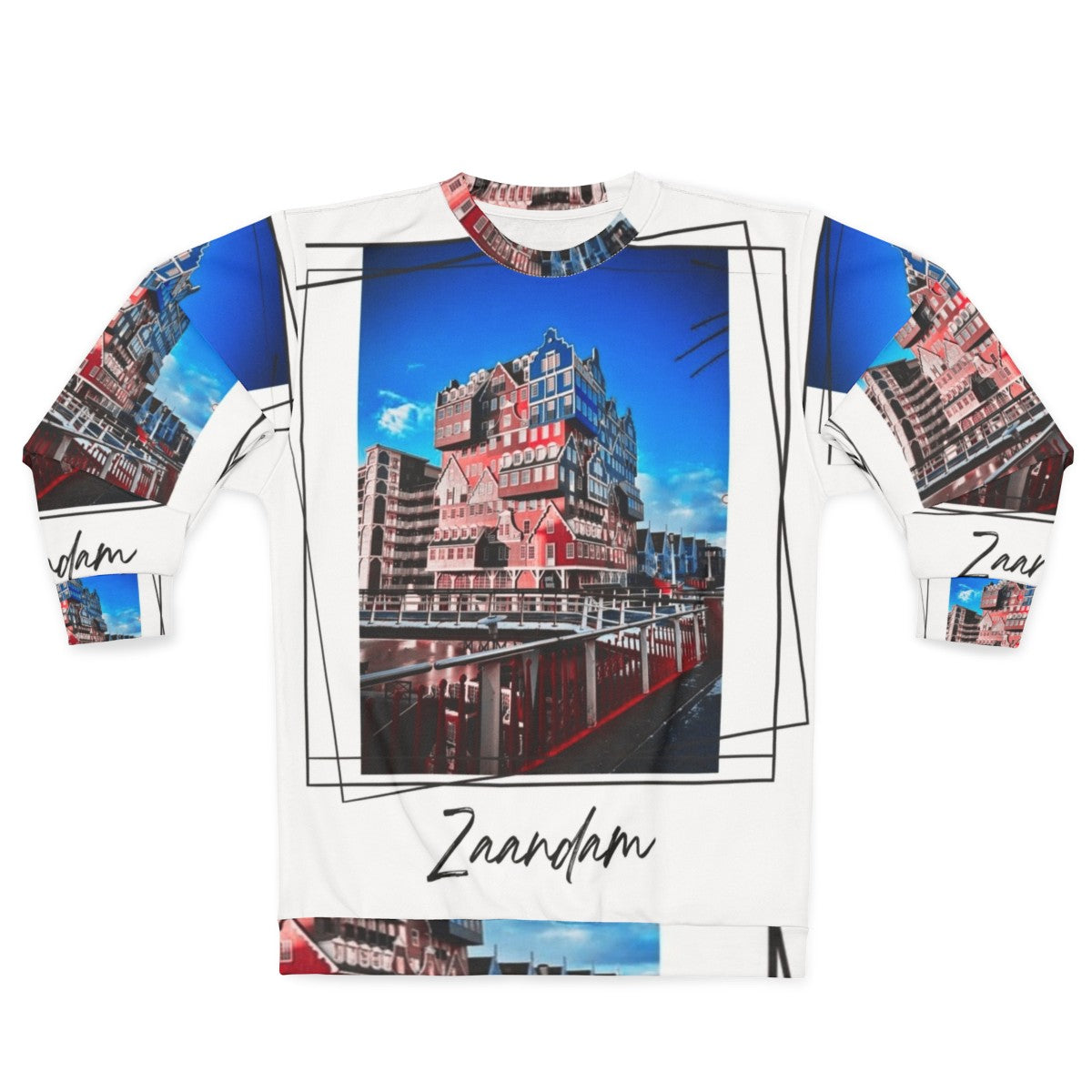 Zaandam city sweatshirt featuring traditional Dutch architecture