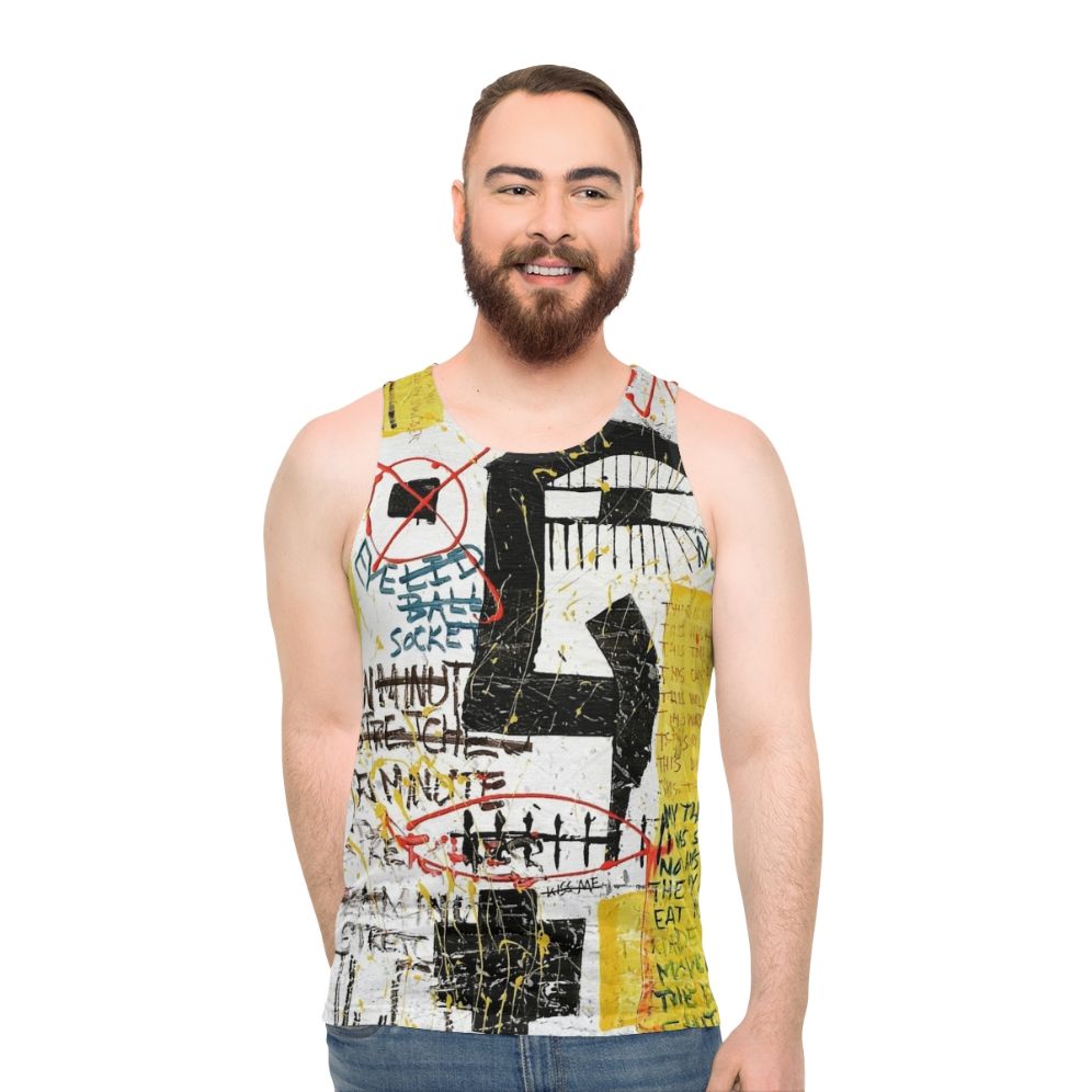 Alive Unisex Abstract Art Tank Top - men