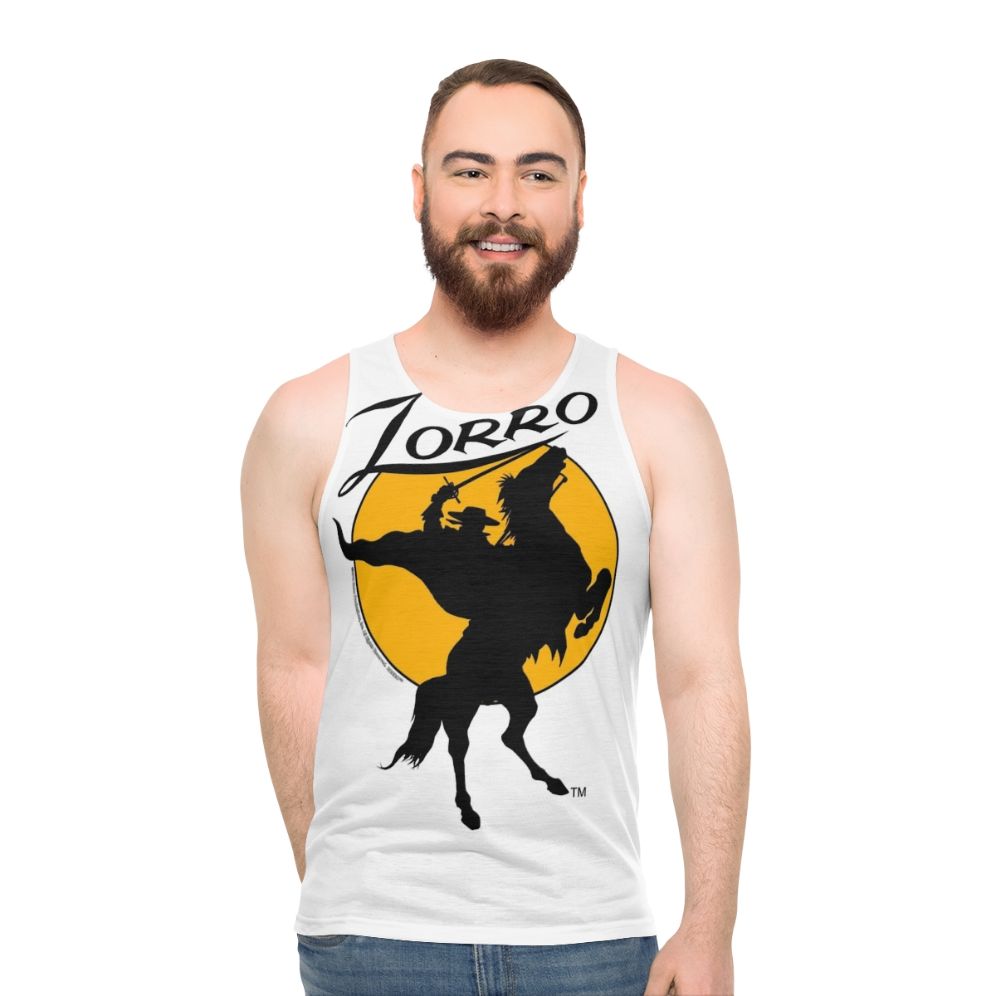 Unisex Zorro Horse Rider Silhouette Tank Top - men