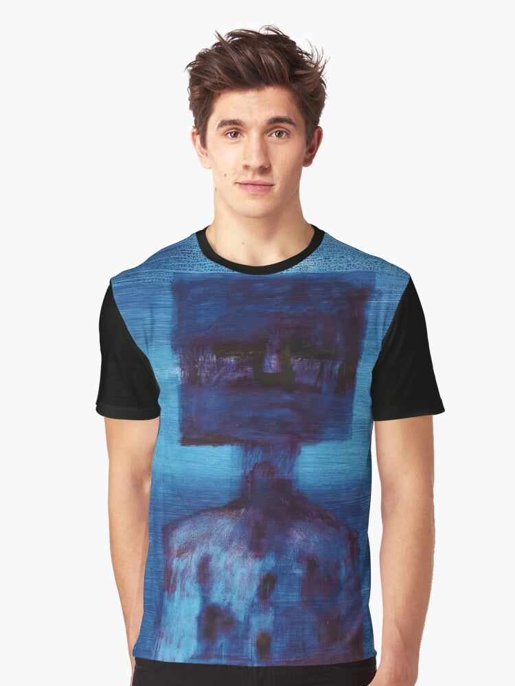 Sidney Nolan Australian Artist Graphic T-Shirt featuring Ned Kelly series and outback landscapes - Men