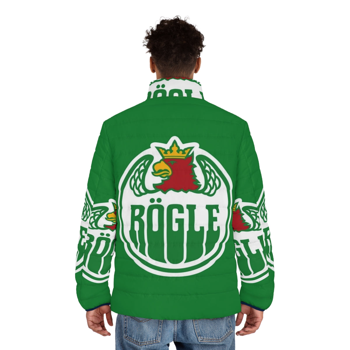 Rögle BK hockey puffer jacket with team logo - men back