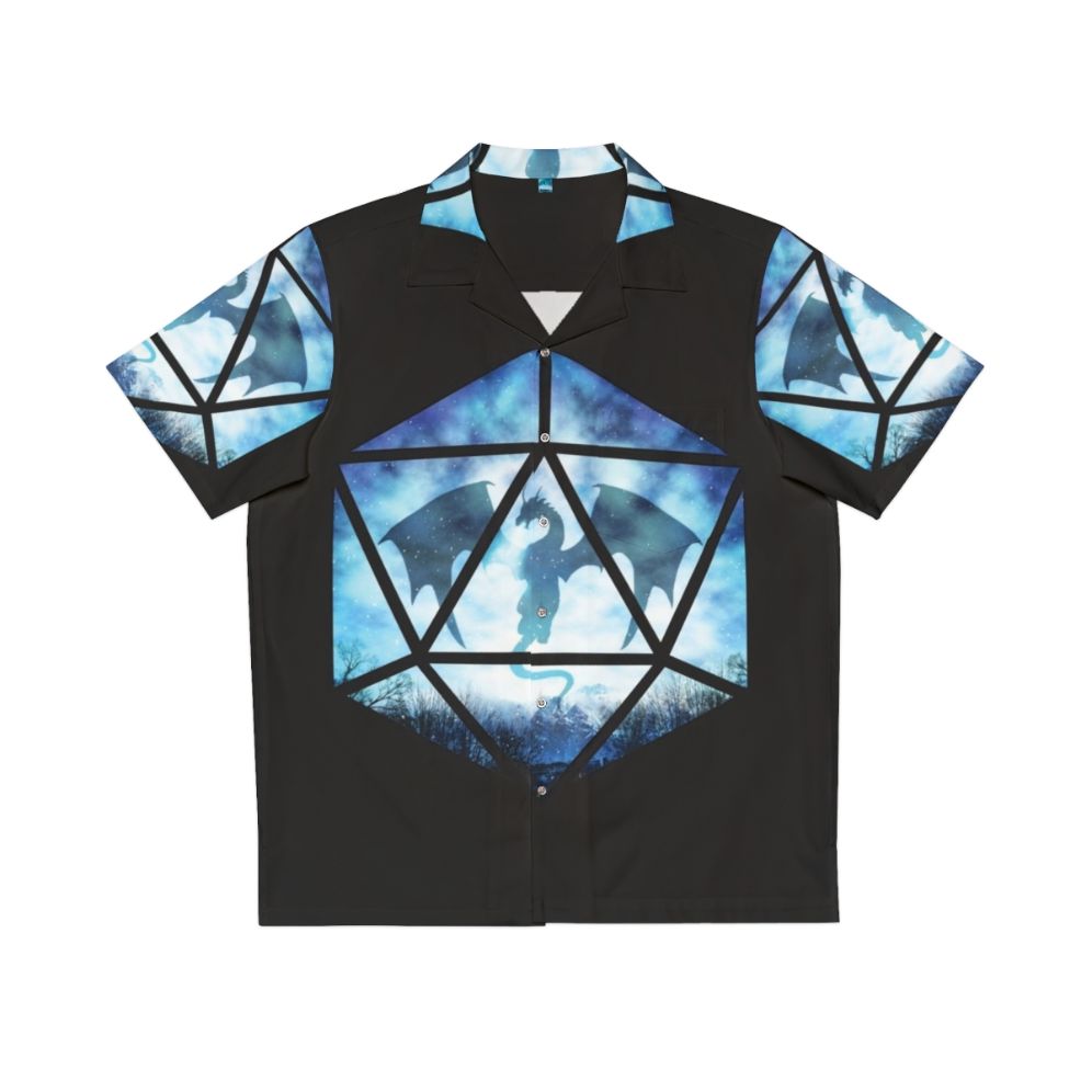 Blue Sky Ice Dragon D20 Hawaiian Shirt