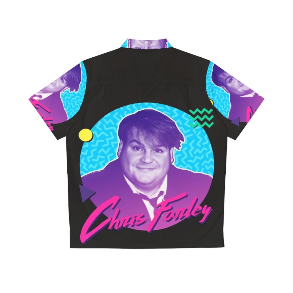 Chris Farley 90s Nostalgia Graphic Hawaiian Shirt - Back