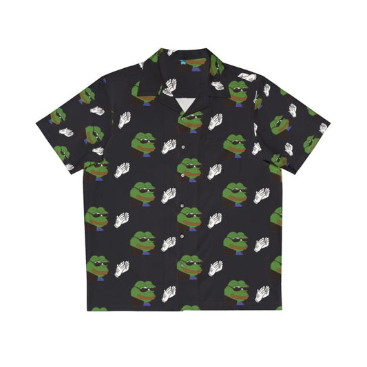 Ez Clap Hawaiian Shirt with Rare Pepe Design
