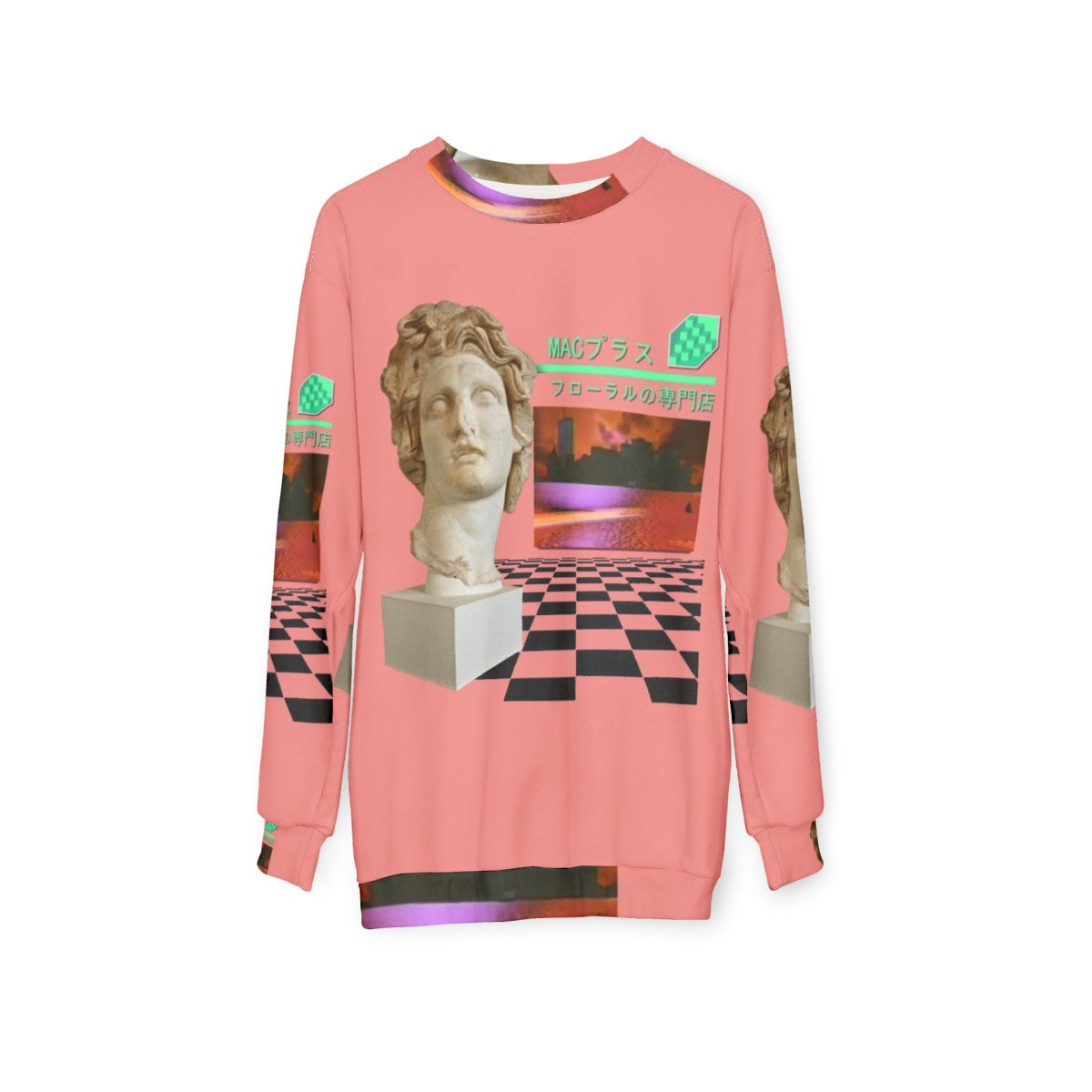 Floral Shoppe Macintosh Plus Vaporwave Sweatshirt - hanging