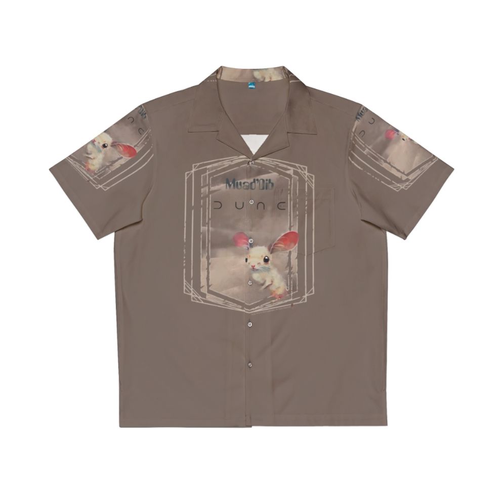 Dune-inspired Hawaiian shirt with sand mouse design