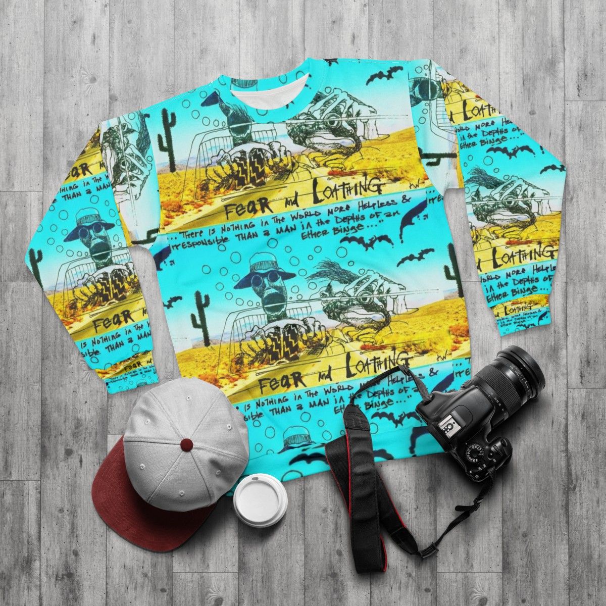 Fear and Loathing in Las Vegas Psychedelic Sweatshirt - flat lay