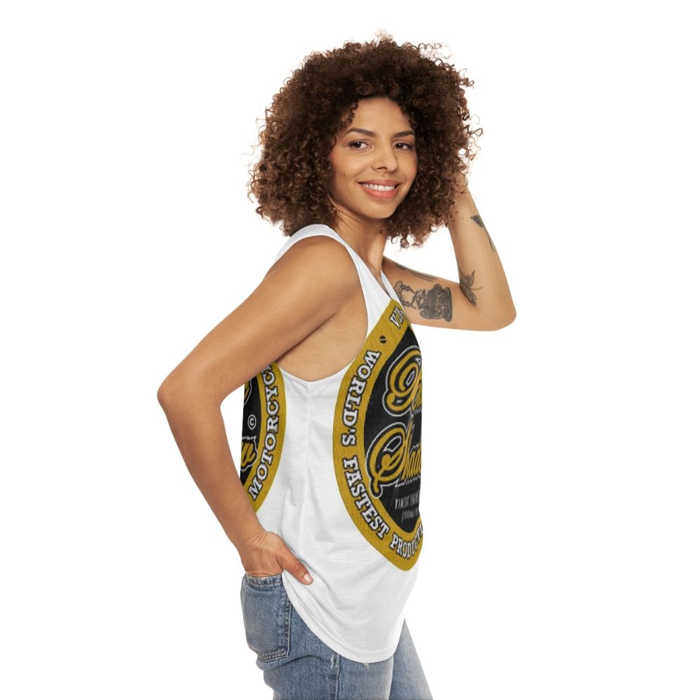 Vintage Unisex "Vincent Black Shadow" Tank Top - women side