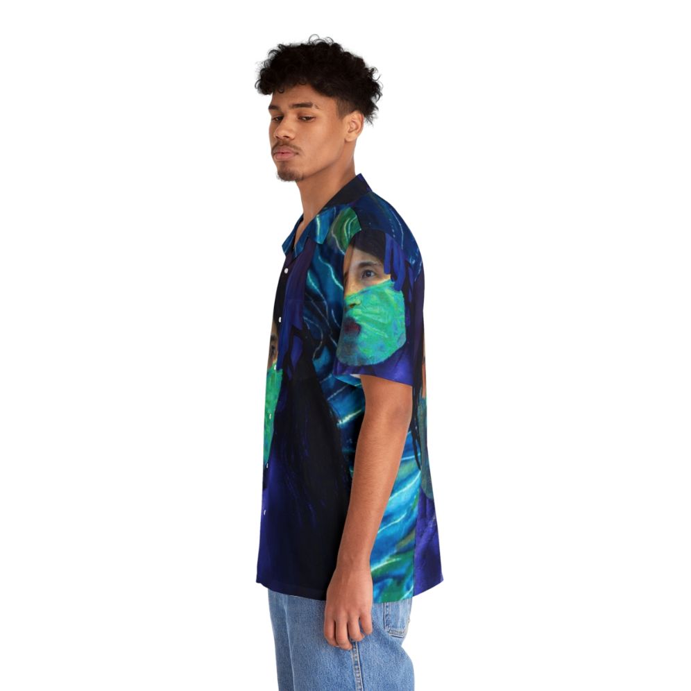 Pandemic Blues Hawaiian Shirt with Tropical Print - People Left