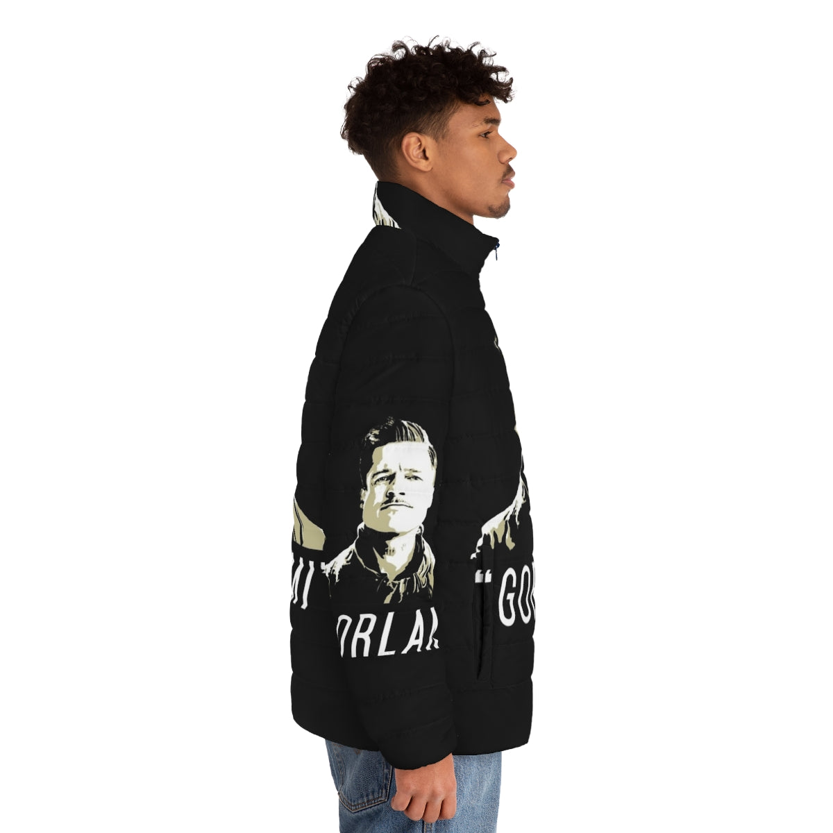 Gorlami Puffer Jacket featuring Brad Pitt's character from Quentin Tarantino's Inglourious Basterds - men side right