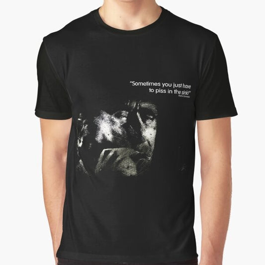 Charles Bukowski 'Sometimes You Just Have to Piss in the Sink!' Graphic T-Shirt