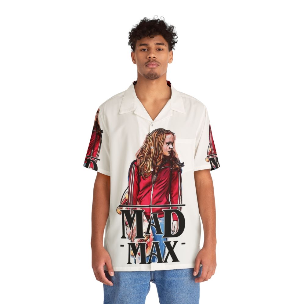 Retro Mad Max and Stranger Things inspired Hawaiian shirt - People Front