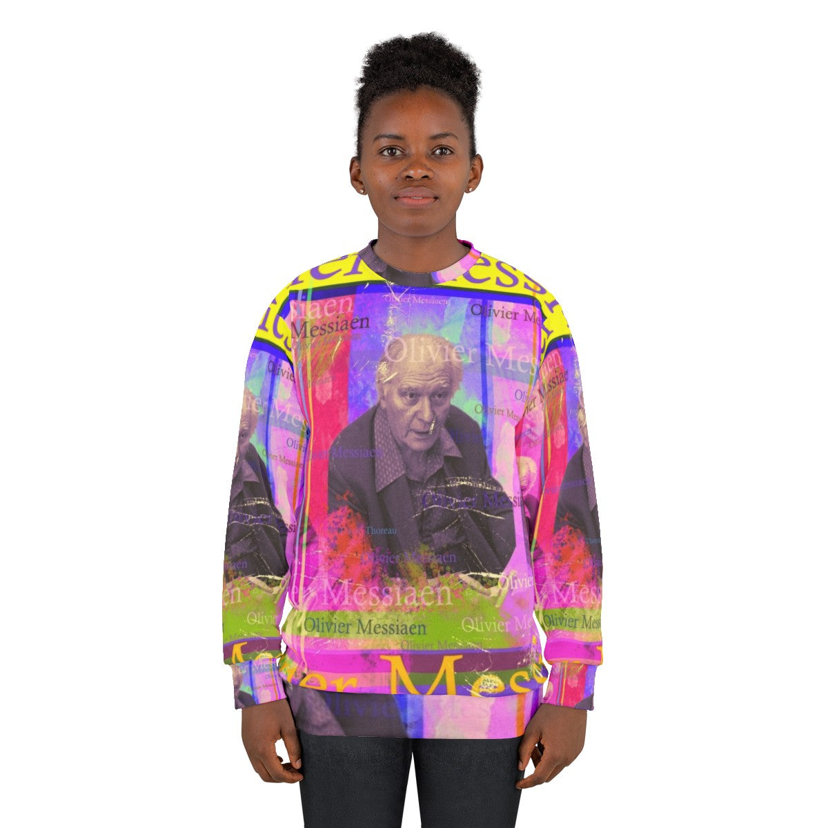 Olivier Messiaen Portrait Aesthetic Sweatshirt - women