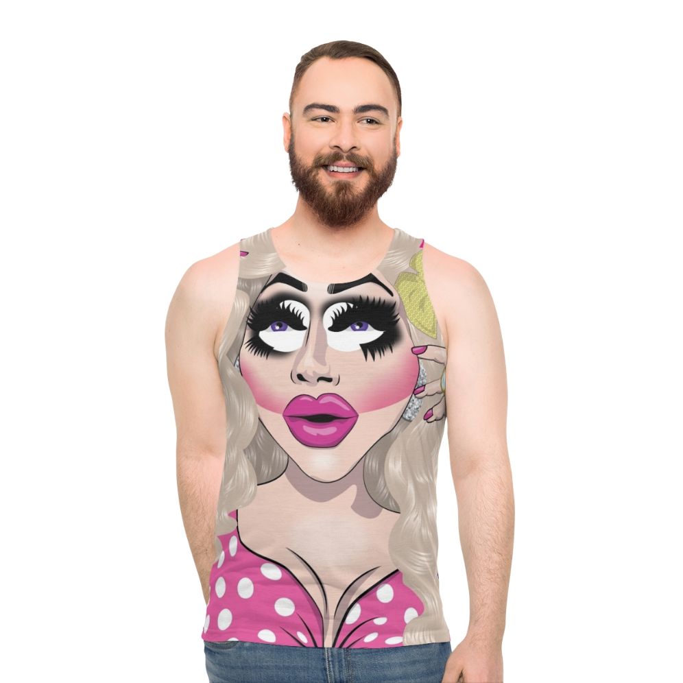 Trixie Mattel pink unisex tank top - men