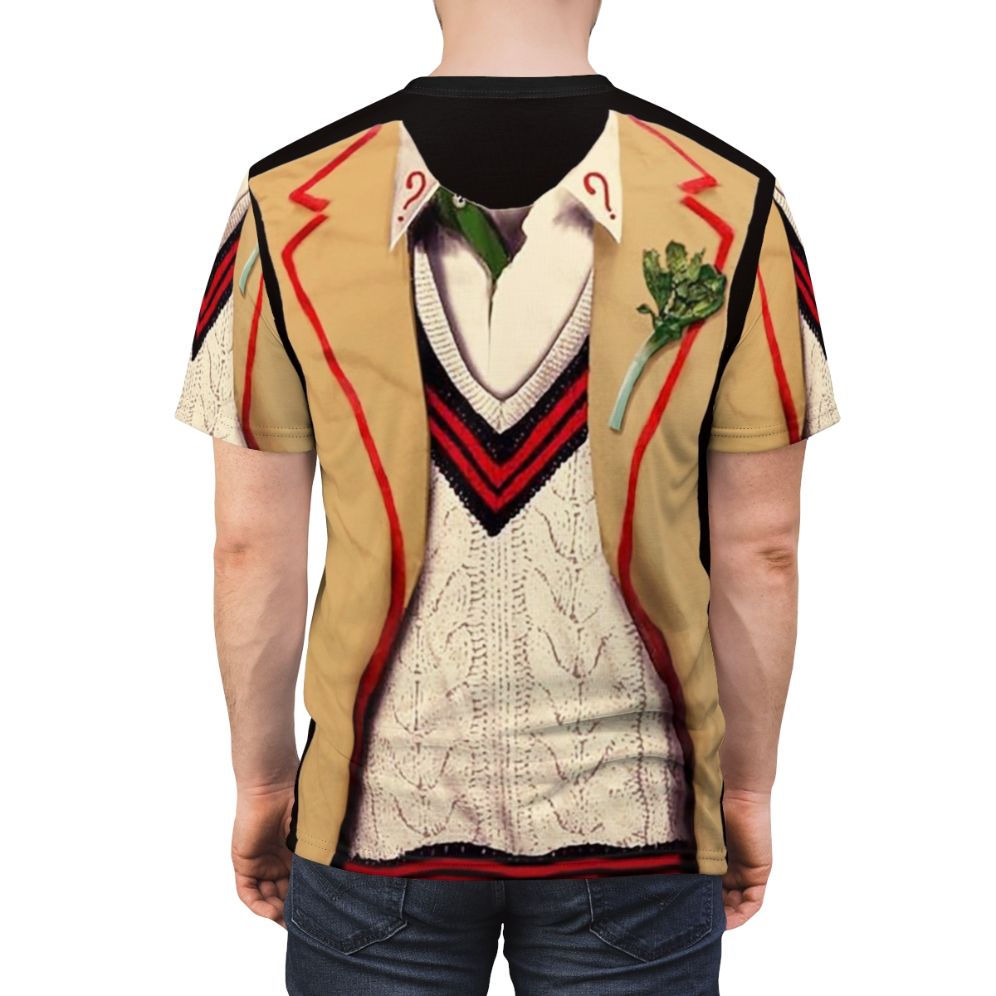 Retro 5th Doctor T-Shirt Design with Peter Davison Likeness - men back