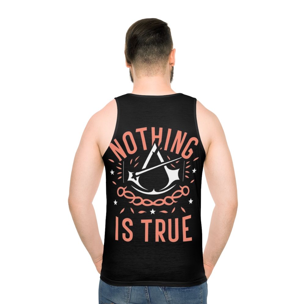 Assassin's Creed Iconic Quote Art Unisex Tank Top - men back