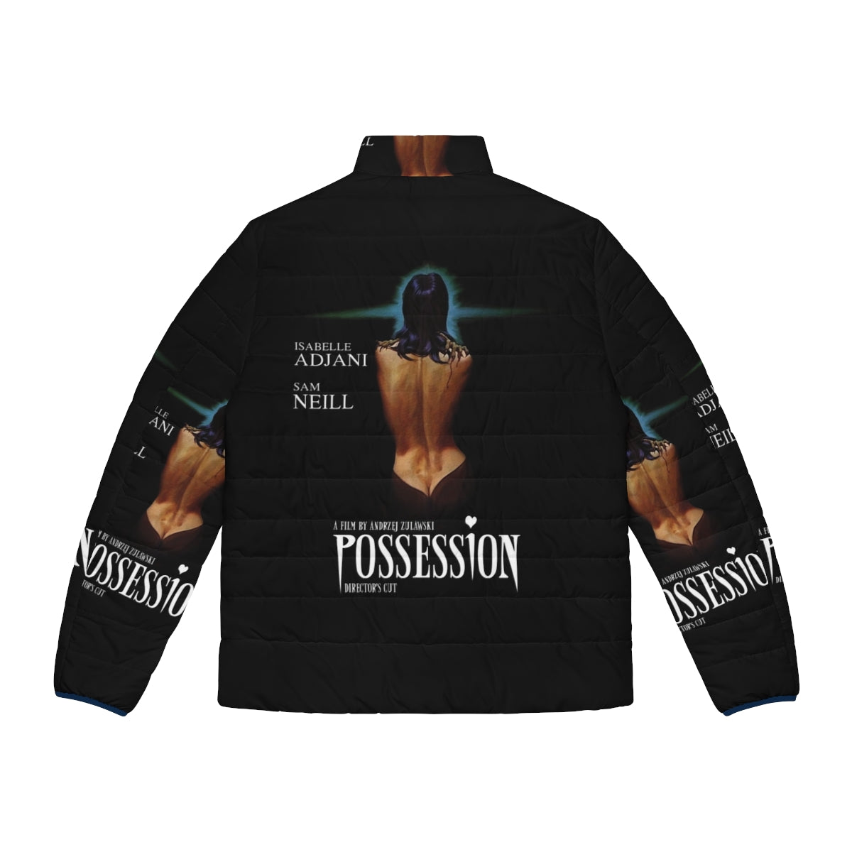 Possession (1981) Director's Cut Puffer Jacket featuring the iconic horror film poster - Back