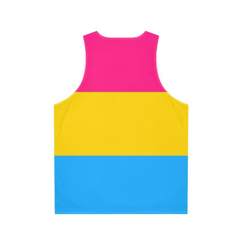 Tri-color Pride Unisex Tank Top with LGBTQ+ and Bisexual Flag Design - Back