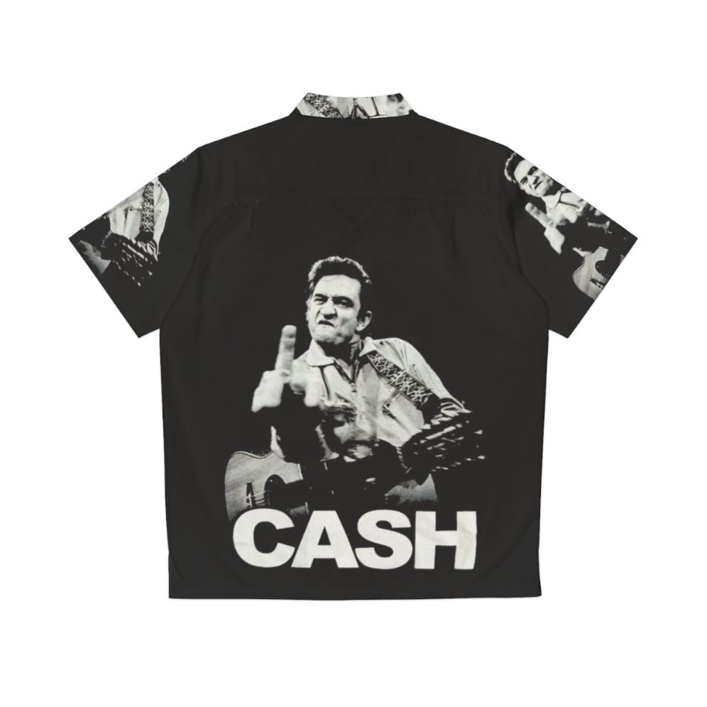 Action The Cash Face Johnny Cash Hawaiian Shirt - Back