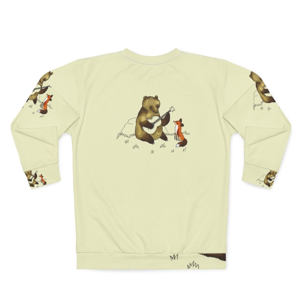 Adorable bear and fox sweatshirt - Back