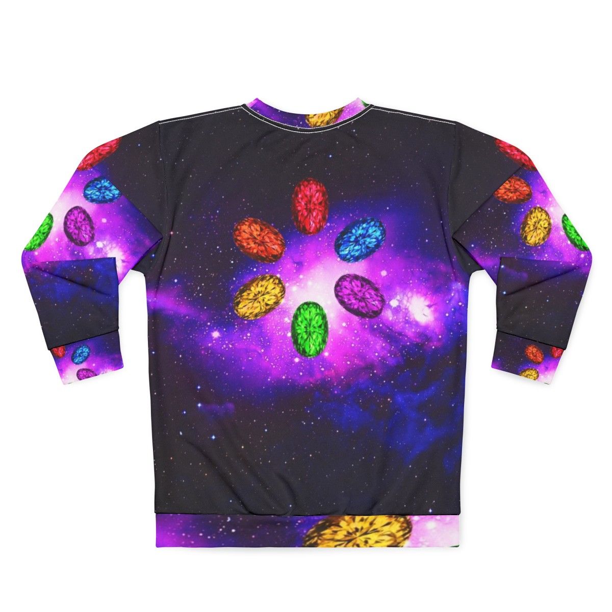 Infinity stones galaxy sweatshirt with space and Marvel design - Back