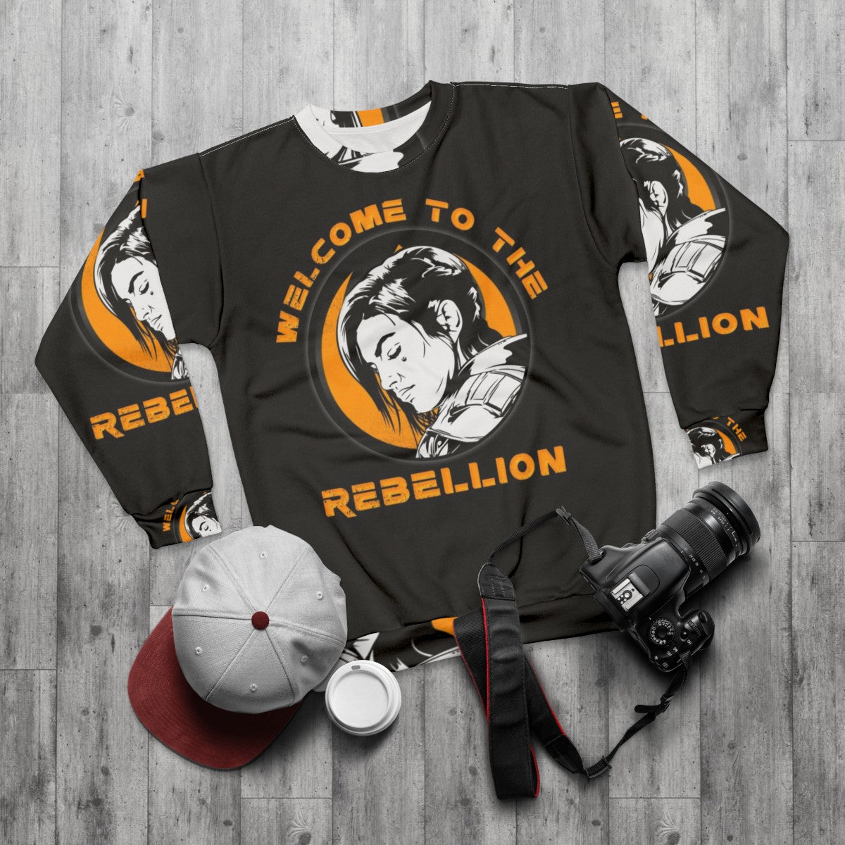 Gina Carano "Welcome to the Rebellion" Sweatshirt - flat lay