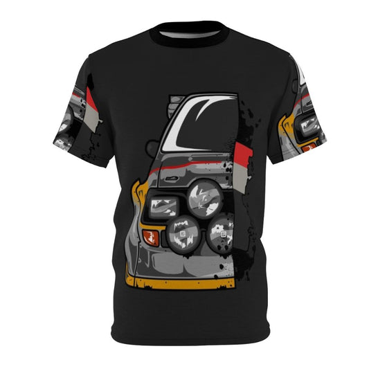 Colorful T-shirt with Audi Quattro Group B Rally inspired design