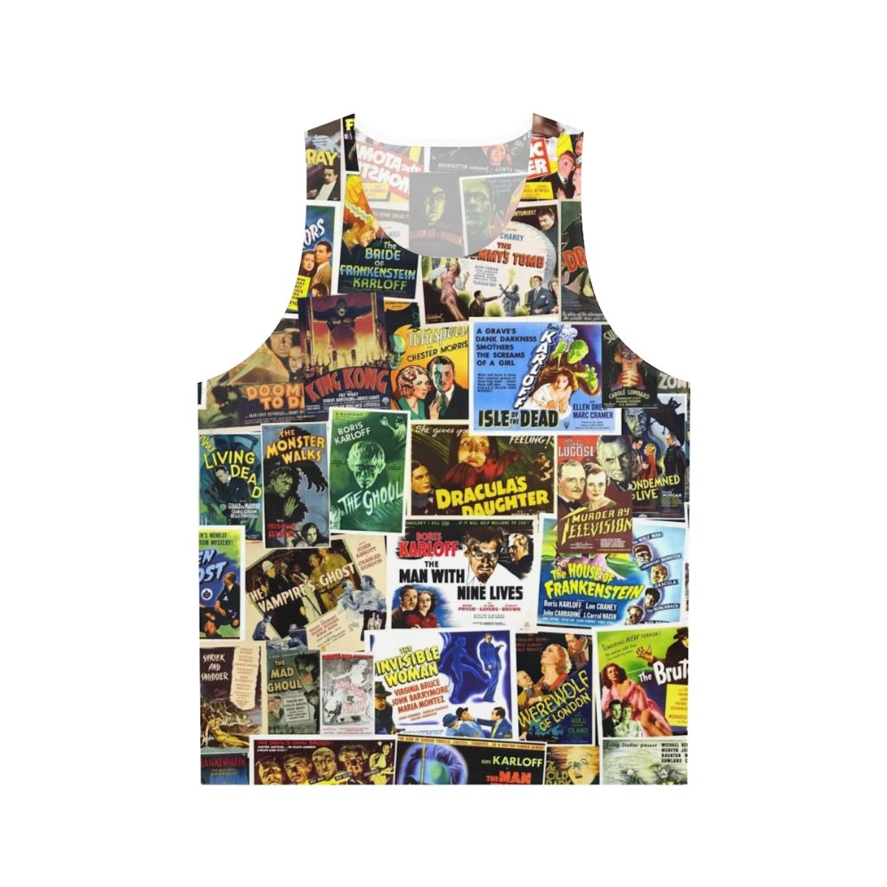 Vintage horror unisex tank top with classic monster movie graphics