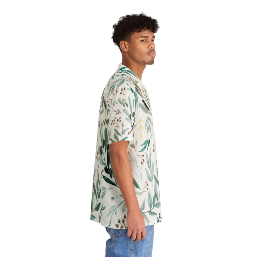 Boho Eucalyptus Leaves Pattern Hawaiian Shirt - People Pight