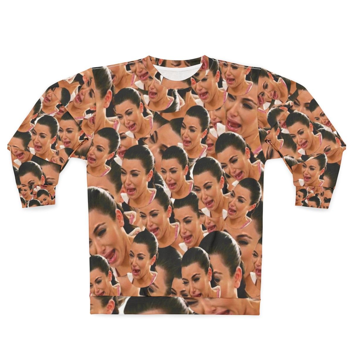 Crying Kim Kardashian Pop Culture Graphic Sweatshirt