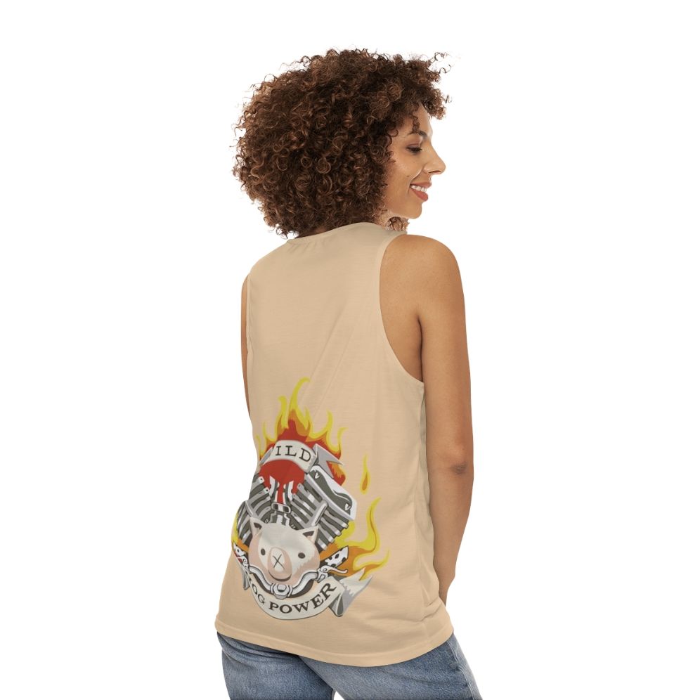 "Wild Hog Power Unisex Overwatch Gaming Tank Top" - women back