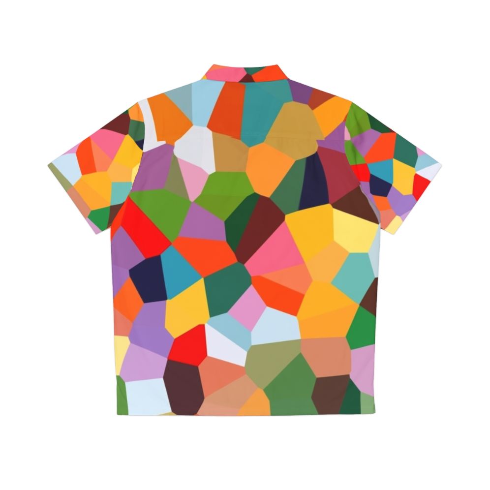 Voronoi Hawaiian Shirt featuring vibrant colors and patterns - Back