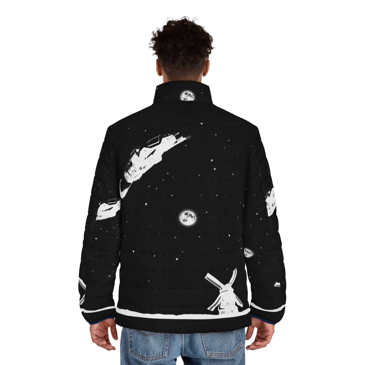 Rocinante2 puffer jacket with sci-fi inspired design - men back