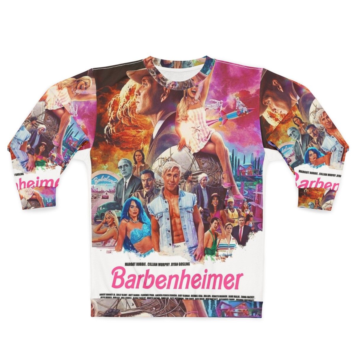 Barbenheimer Sweatshirt - Retro Barbie x Oppenheimer Movie Mashup