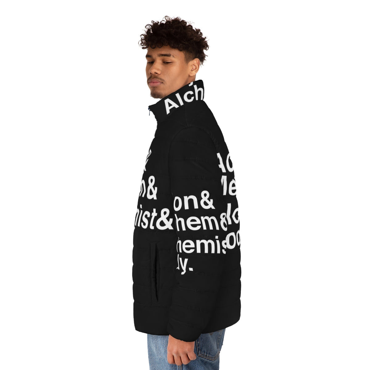 FTD Crew Puffer Jacket - Stylish puffer jacket for rap and hip-hop enthusiasts - men side left