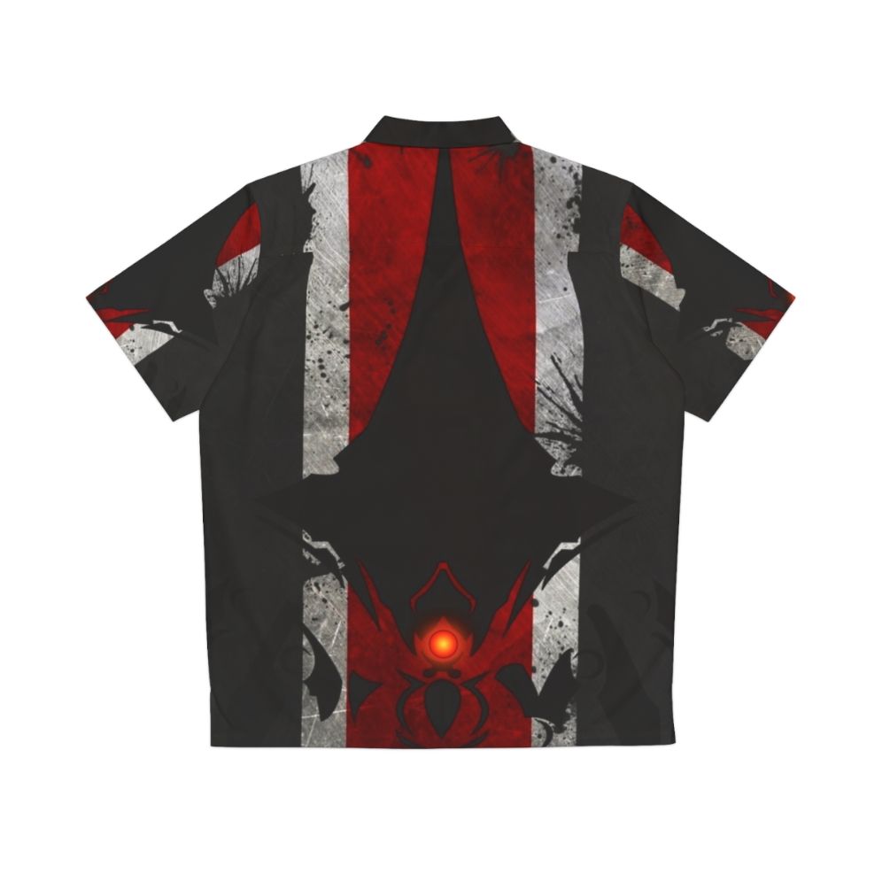 Commander Shepard Hawaiian Shirt - Mass Effect Inspired Tee - Back
