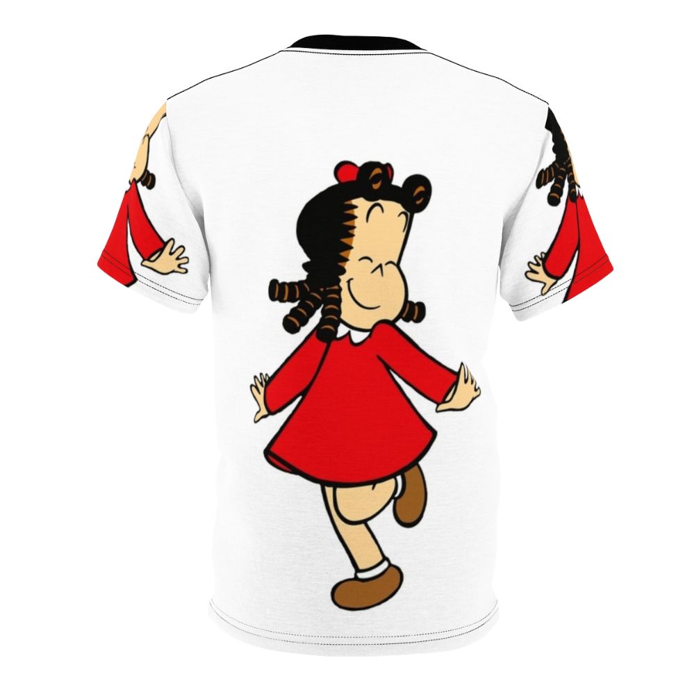 Colorful illustrated t-shirt featuring the iconic character Little Lulu and her adventures. - Back