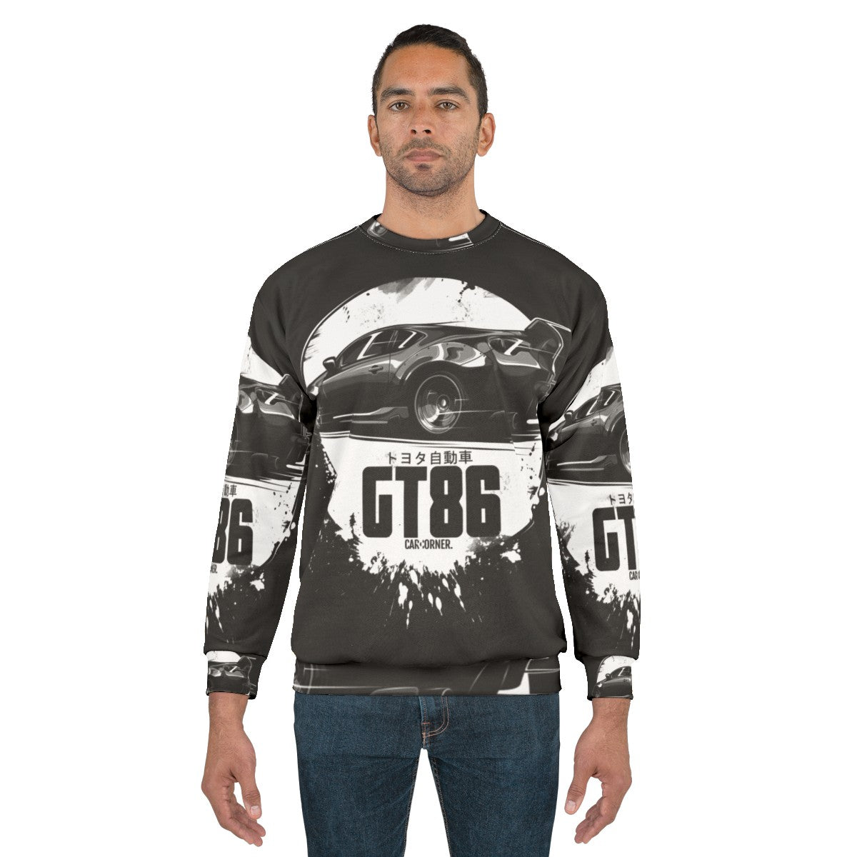 Toyota GT86 Sweatshirt with Automotive Graphic Design - men