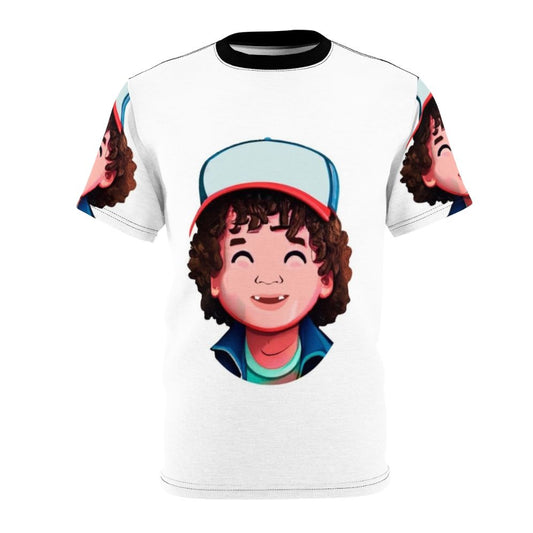 Hawkins-inspired Dustin t-shirt design with Stranger Things references