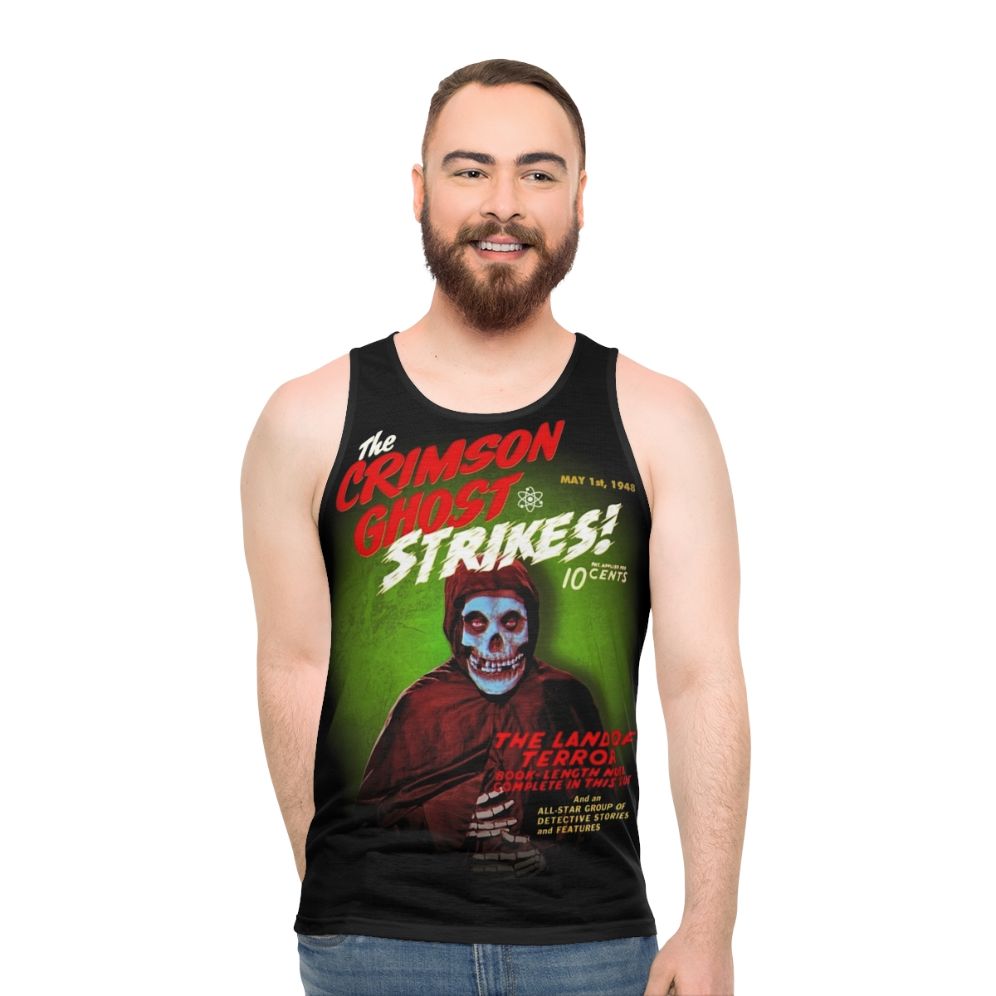 Crimson Ghost Horror Movie Vintage Graphic Unisex Tank Top - men