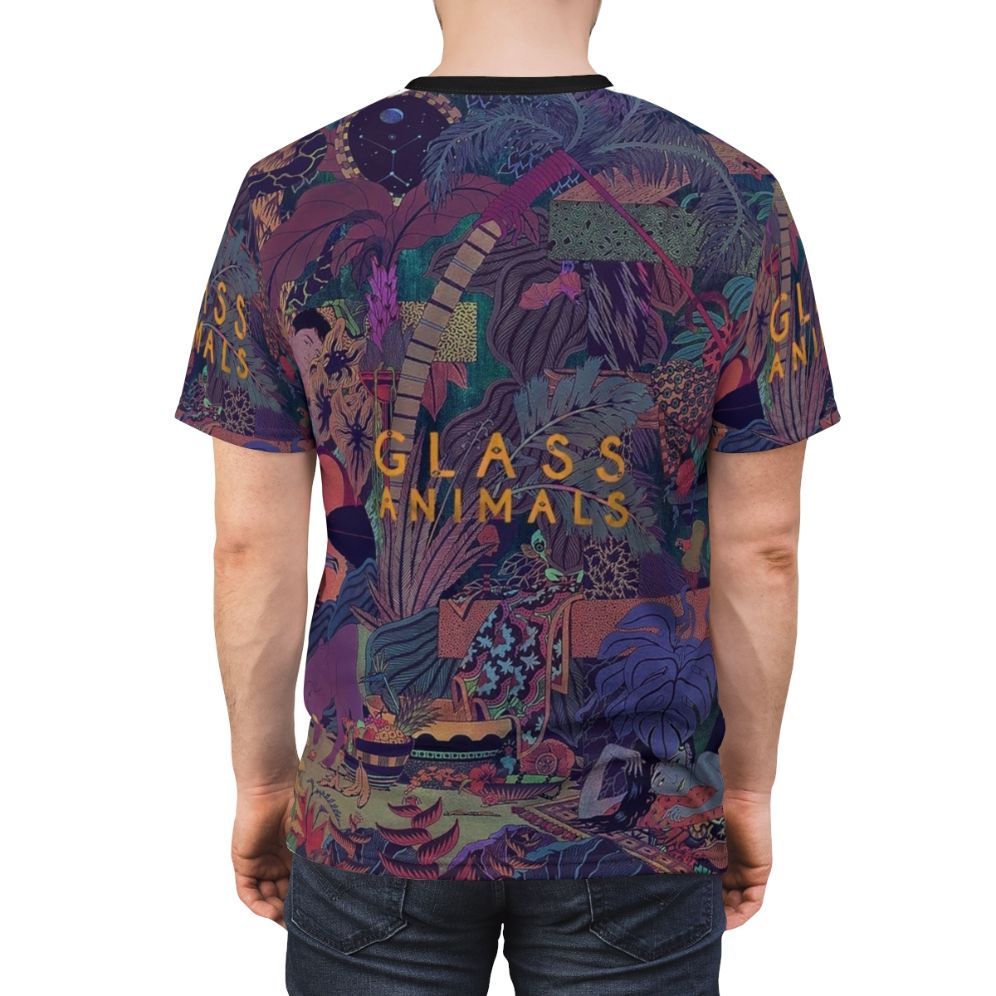 Glass Animals Zaba inspired all-over print t-shirt with colorful album art design - men back