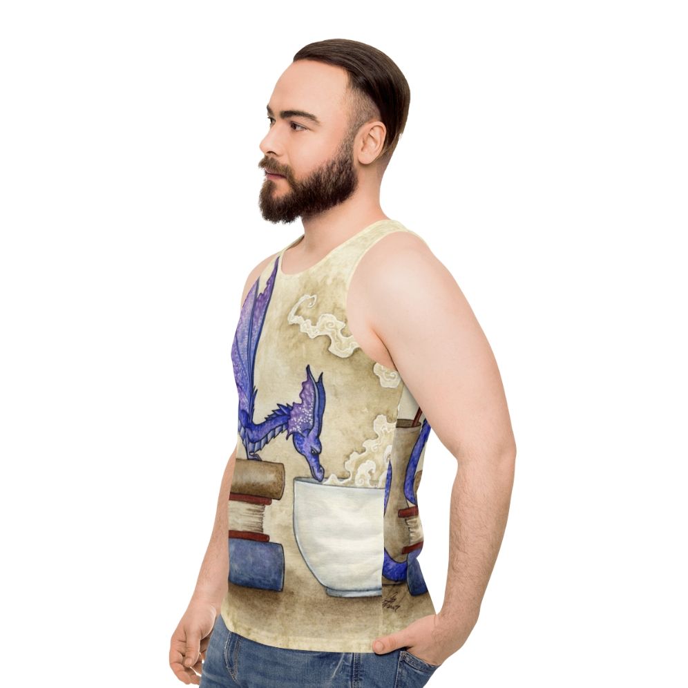 Fantasy dragon unisex tank top - men side