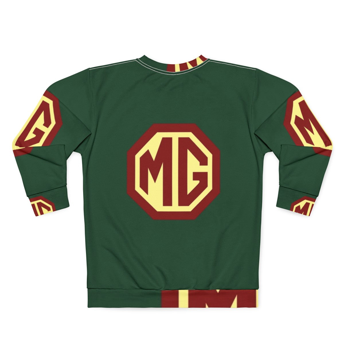 Classic MG sports car logo on a comfortable sweatshirt - Back