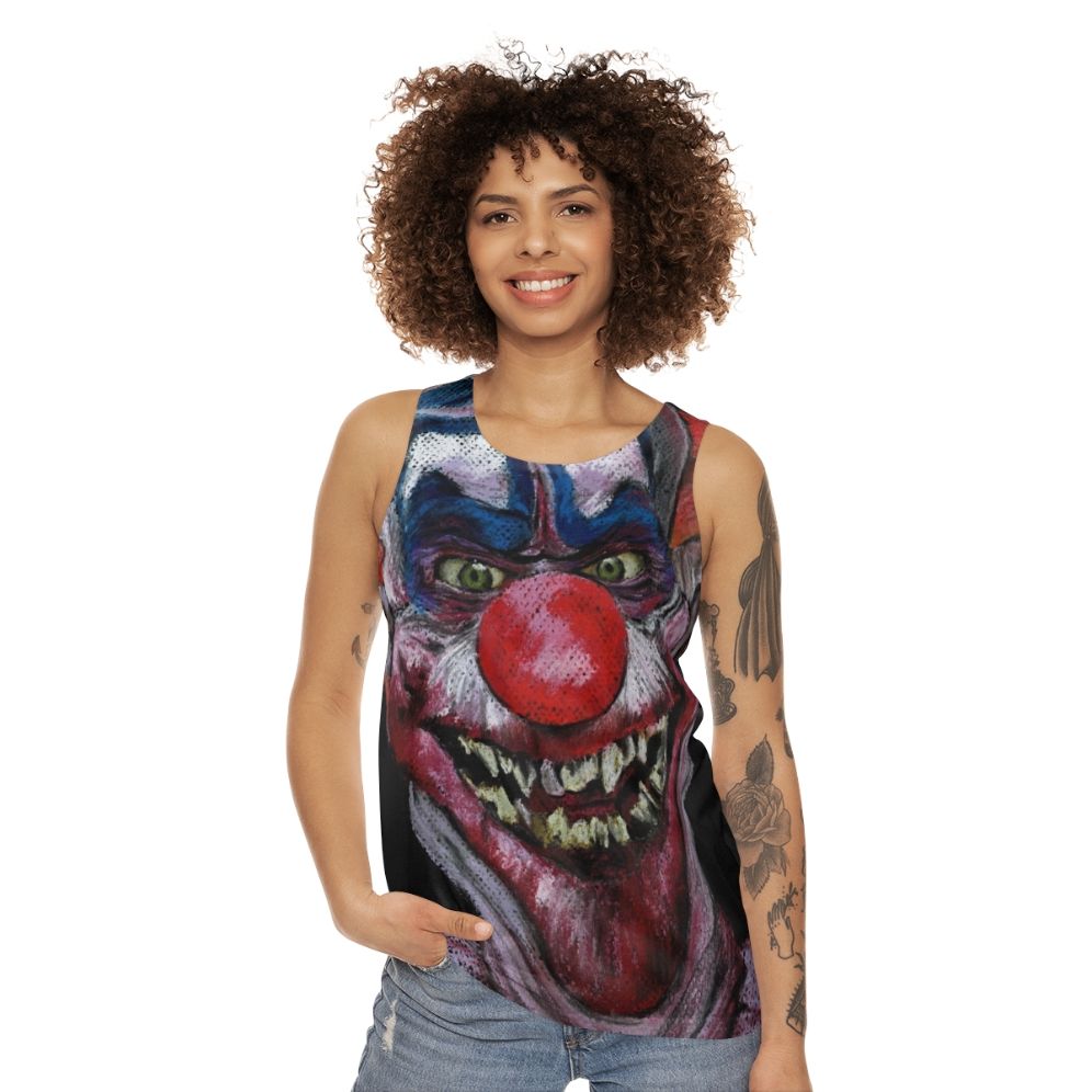 Killer clown horror unisex tank top - women