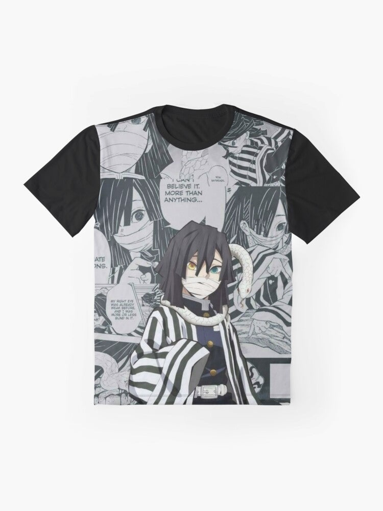 Demon Slayer Obanai Iguro Graphic T-Shirt - Flat lay