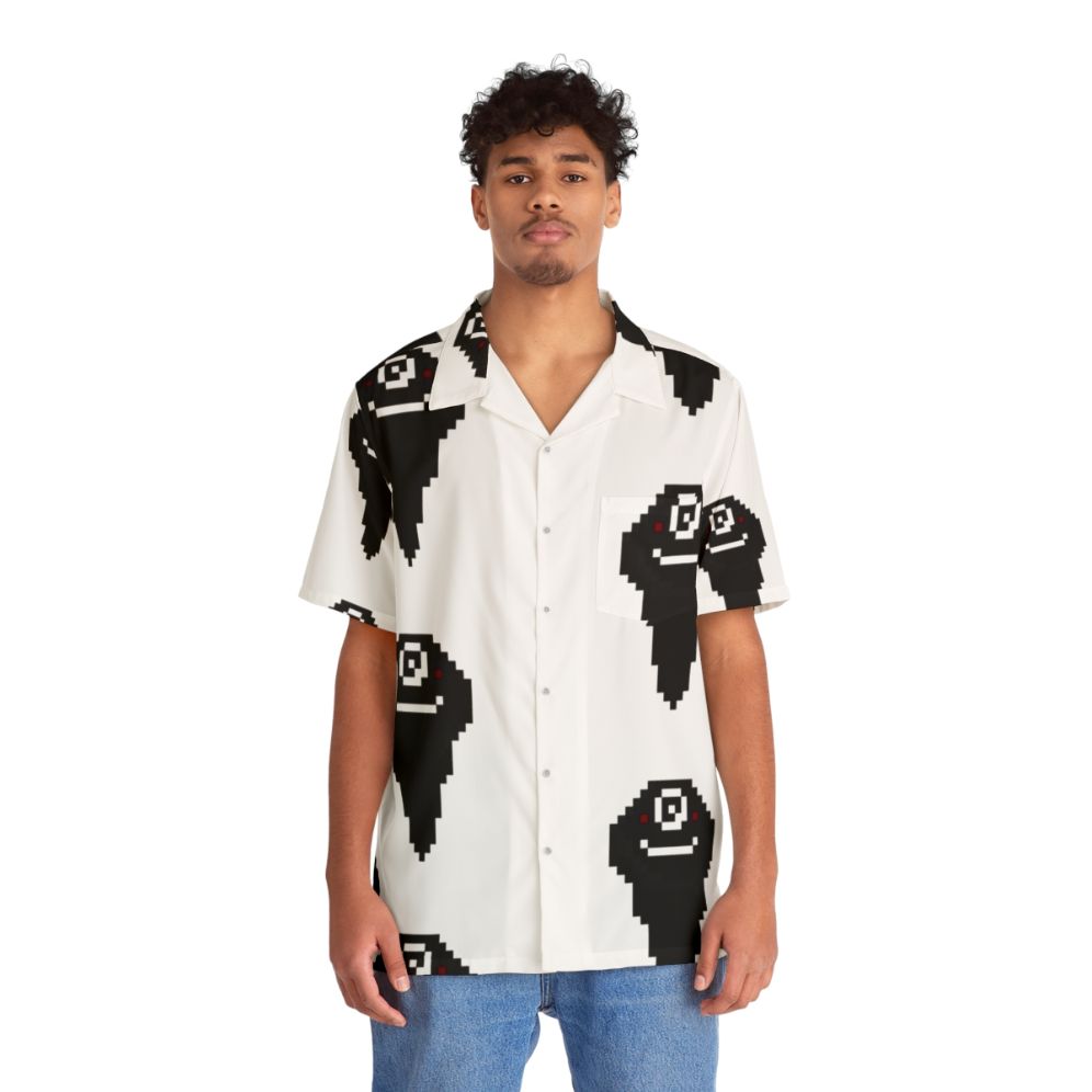 Black Desert Online Black Spirit Pixel Hawaiian Shirt - People Front