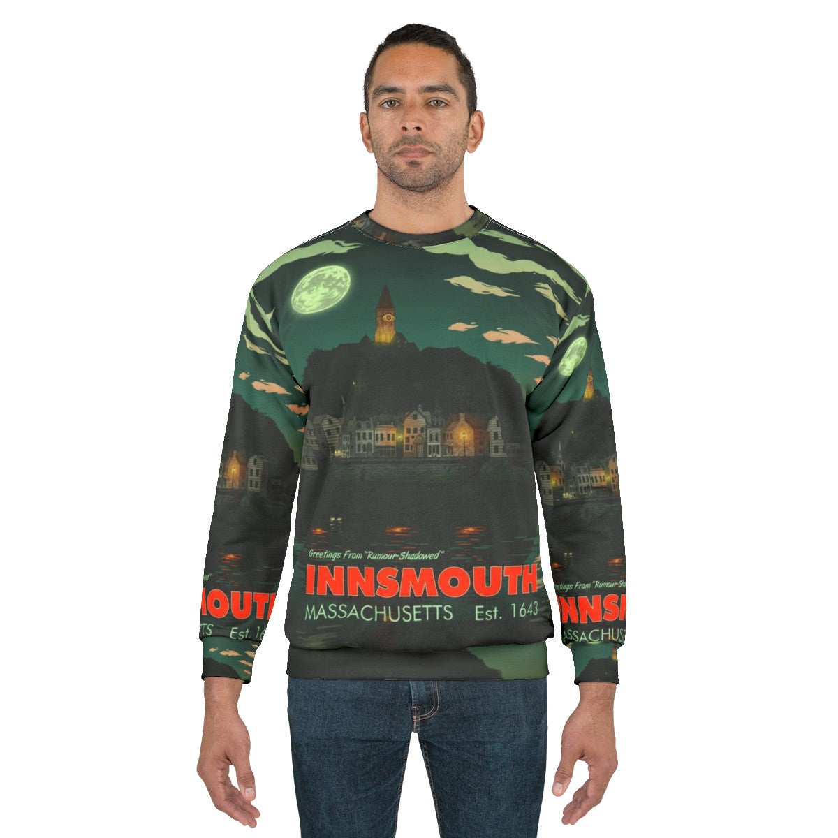 Innsmouth, Massachusetts Lovecraft Horror Sweatshirt - men